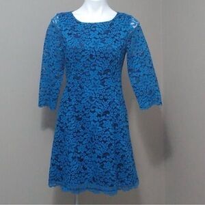 Shoshanna Blue Lace Dress